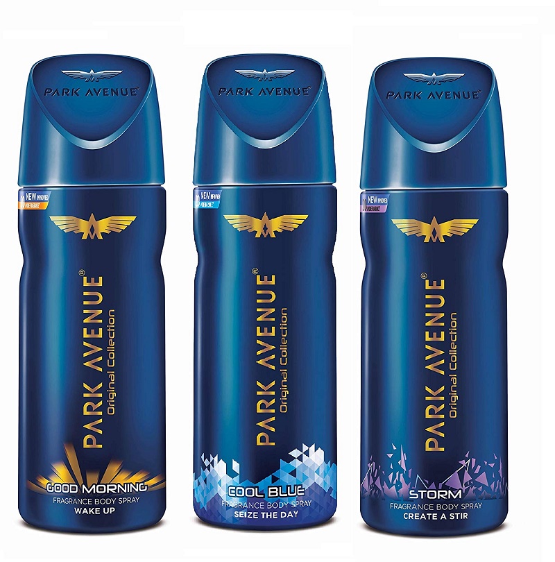 India Desire : Buy Park Avenue Body - Good Morning, Cool Blue and Tranquil Deodorant Spray - For Men  (450 ml, Pack of 3) at Rs. 277 from Flipkart [Selling Price Rs 398]